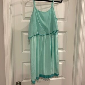 Blue lace trim dress charming Charlie’s